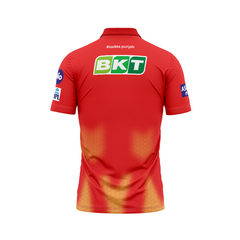 Next Print Customised Ipl Punjab Kings Printed Polo Collar Jersey