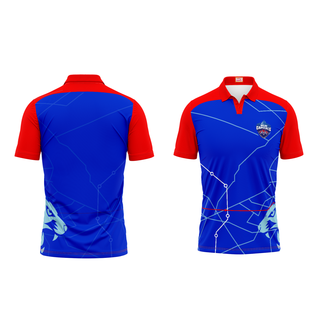 Next Print Ipl Delhi Capitals Printed Polo Collar Jersey