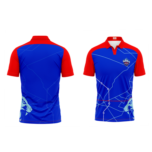 Next Print Ipl Delhi Capitals Printed Polo Collar Jersey