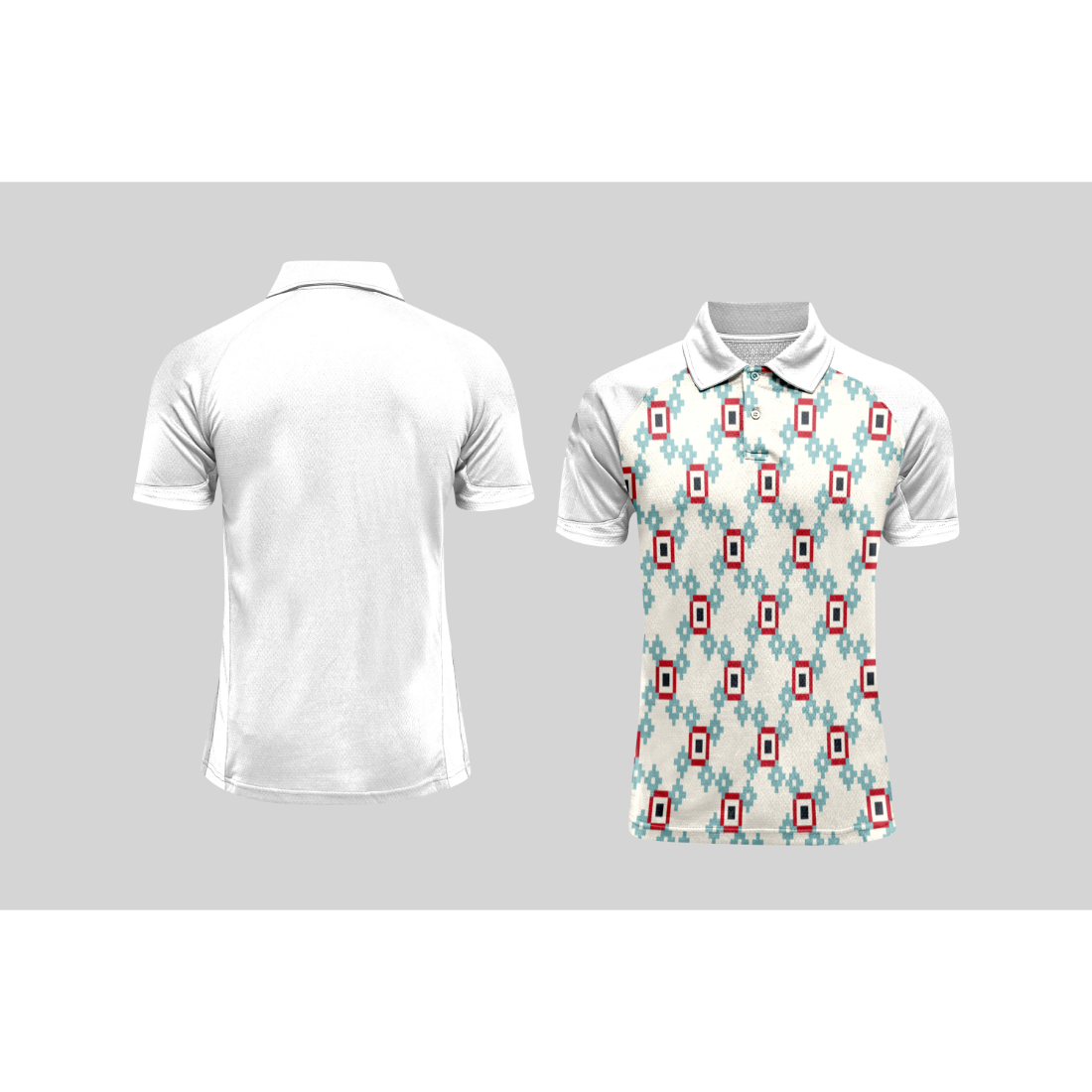 Next Print Cricket Polo Half White Customized Jersey NPCWH00A201