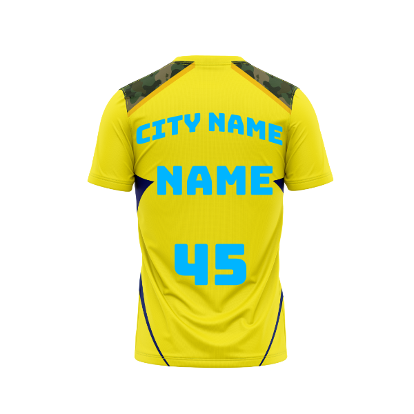 Next Print Ipl Chennai Customisable Round Neck Jersey