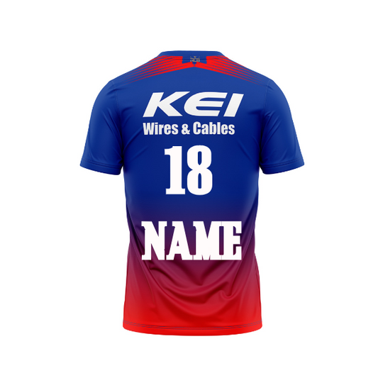Next Print Customised RCB V Neck Half Sleeve T Shirt Jersey.
