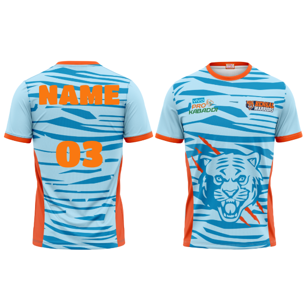 Next Print Kabaddi Bengal warriorz jersey.
