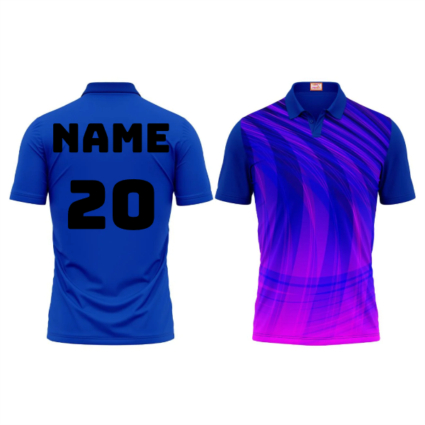 Next Print Customized Polo Neck Royal Blue Jersey NPTS42