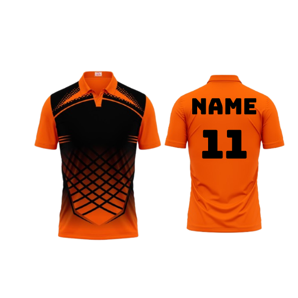 Next Print Polo Neck Printed Jersey Orange Design 21