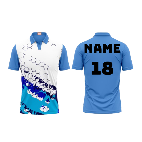 Next Print Customized Polo Neck Skyblue Jersey Design 37