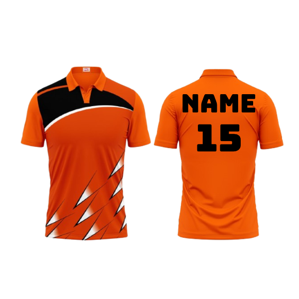 Next Print Polo Neck Printed Jersey Orange Design 9