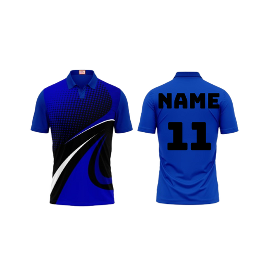 Next Print Customized Polo Neck Royal Blue Jersey NPTS39