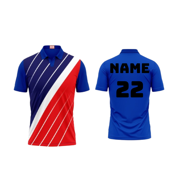 Next Print Customized Polo Neck Royal Blue Jersey NPTS38