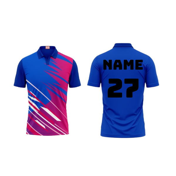 Next Print Customized Polo Neck Royal Blue Jersey NPTS32
