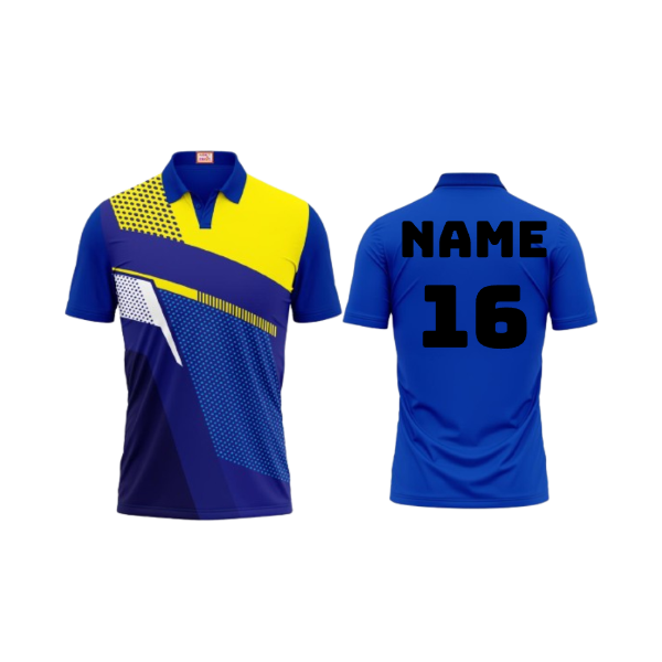 Next Print Customized Polo Neck Royal Blue Jersey NPTS19