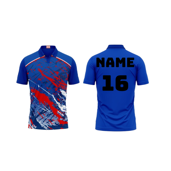 Next Print Customized Polo Neck Royal Blue Jersey NPTS18