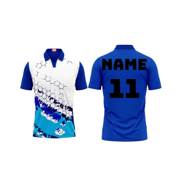 Next Print Customized Polo Neck Royal Blue Jersey NPTS13