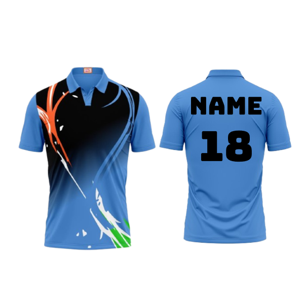 Next Print Customized Polo Neck Skyblue Jersey NP0000S505