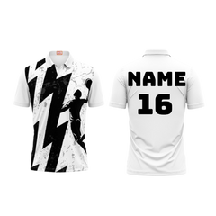 Next Print Customized Polo Neck White Jersey NPTS96