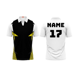 Next Print Customized Polo Neck White Jersey NPTS92