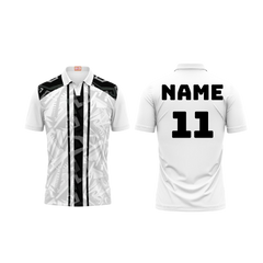 Next Print Customized Polo Neck White Jersey NPTS75