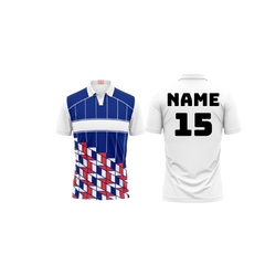 Next Print Customized Polo Neck White Jersey NPTS67
