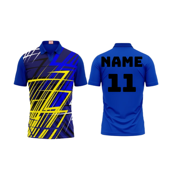 Next Print Customized Polo Neck Royal Blue Jersey NPTS12