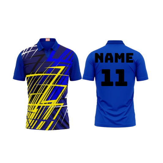 Next Print Customized Polo Neck Royal Blue Jersey NPTS12