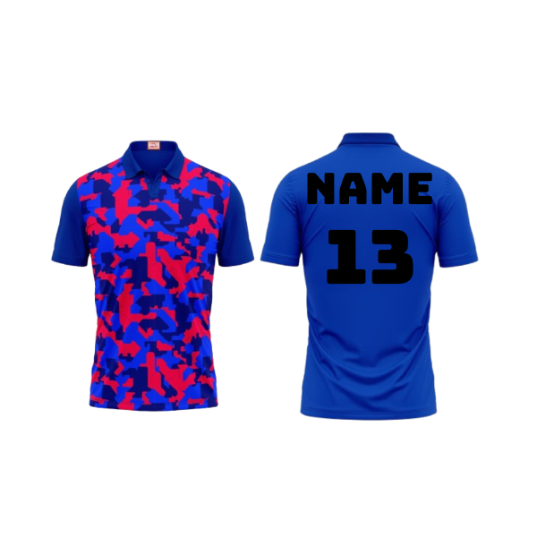 Next Print Customized Polo Neck Royal Blue Jersey NPTS09