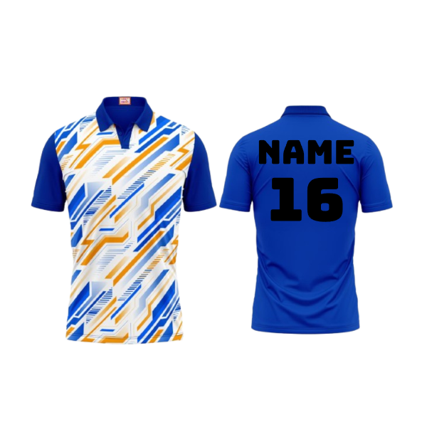 Next Print Customized Polo Neck Royal Blue Jersey NPTS07