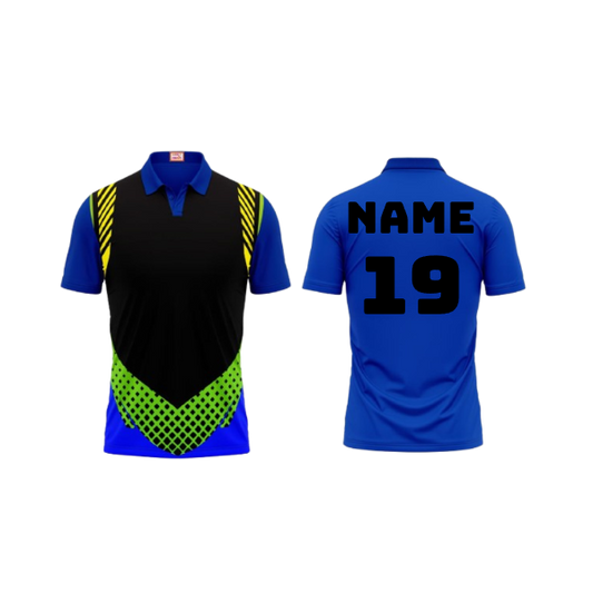 Next Print Customized Polo Neck Royal Blue Jersey NPTS03