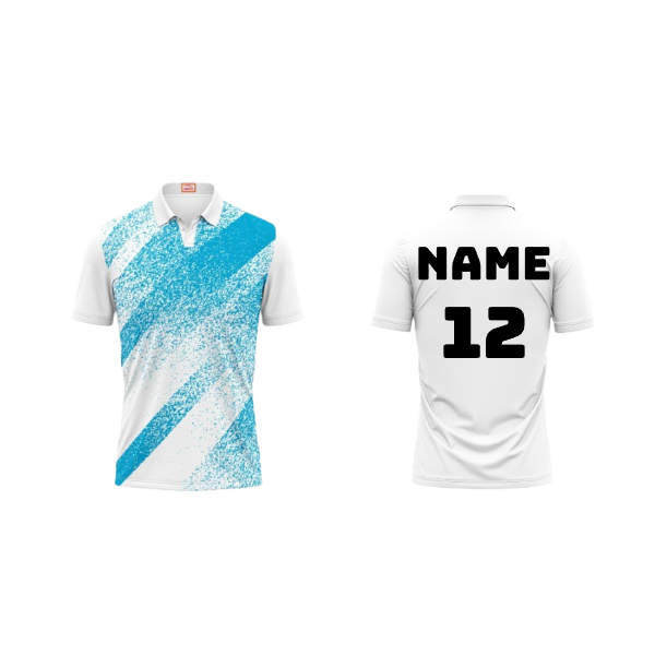 Next Print Customized Polo Neck White Jersey NPTS103