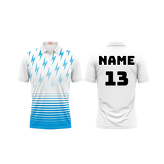 Next Print Customized Polo Neck White Jersey NPTS101
