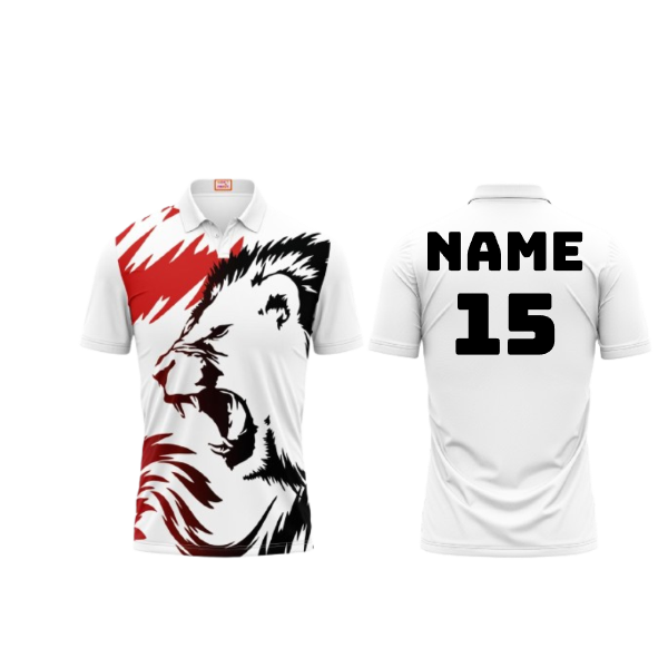 Next Print Customized Polo Neck White Jersey Np50000803