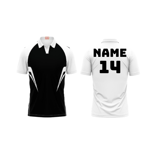 Next Print Customized Polo Neck White Jersey NPTS29