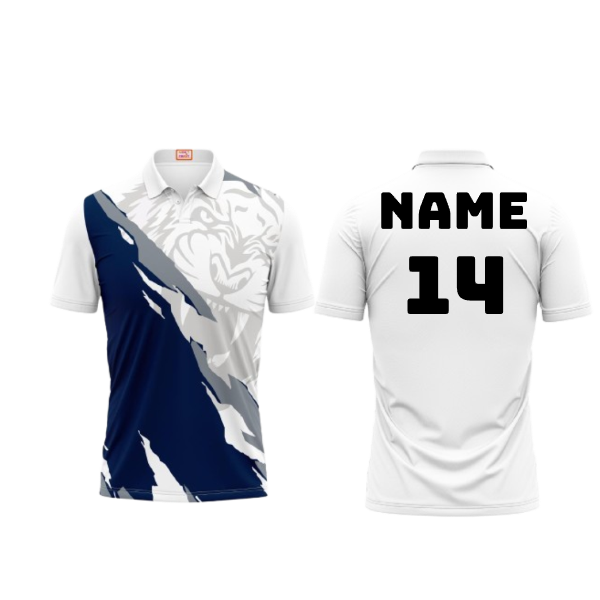 Next Print Customized Polo Neck White Jersey NP5000064