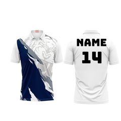 Next Print Customized Polo Neck White Jersey NP5000064