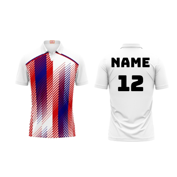 Next Print Customized Polo Neck White Jersey NPTS65