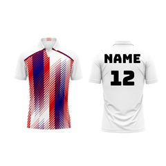 Next Print Customized Polo Neck White Jersey NPTS65