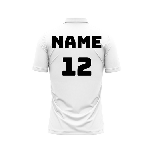 Next Print Customized Polo Neck White Jersey NPTS61
