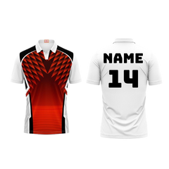 Next Print Customized Polo Neck White Jersey NPTS61