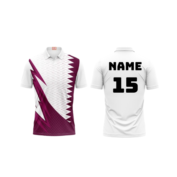 Next Print Customised Polo Neck White Jersey NPTS51