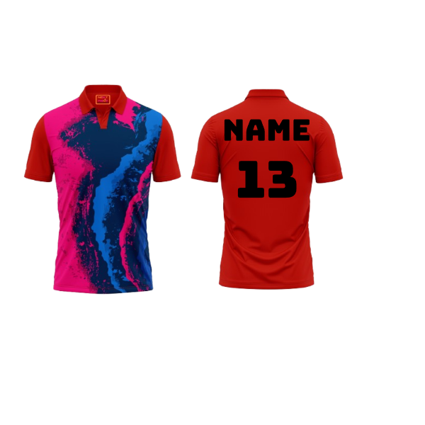 Red Polo Neck Half Sleeve T Shirt Nextprint G1323