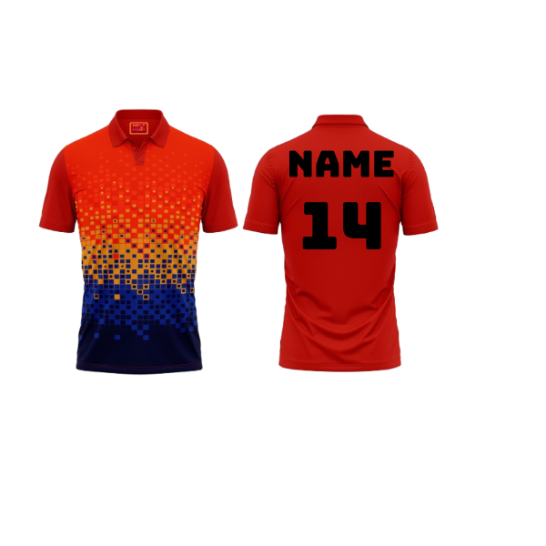 Next Print Red Polo Neck Half Sleeve T Shirt G1268