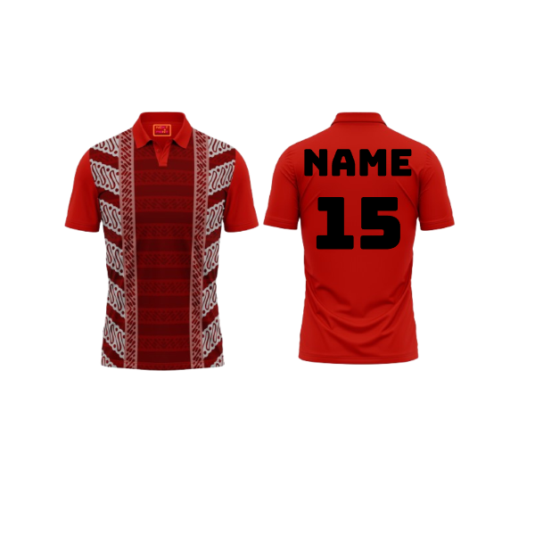 Next print  Red Polo Neck Half Sleeve T Shirt  G1260