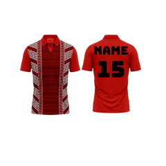 Next print  Red Polo Neck Half Sleeve T Shirt  G1260