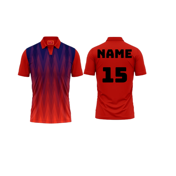 Red Polo Neck Half Sleeve T Shirt Nextprint G123