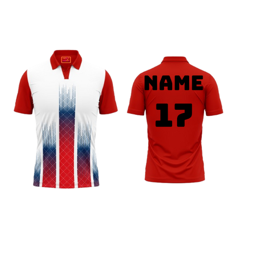 Red Polo Neck Half Sleeve T Shirt Nextprint G122