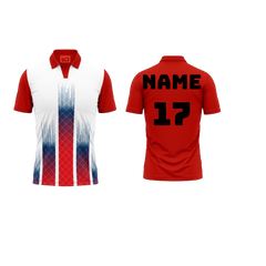 Red Polo Neck Half Sleeve T Shirt Nextprint G122
