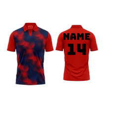 Red Polo Neck Half Sleeve T Shirt Nextprint G1205