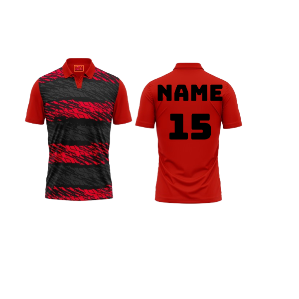 Red Polo Neck Half Sleeve T Shirt Nextprint G1198