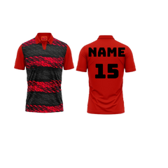Red Polo Neck Half Sleeve T Shirt Nextprint G1198