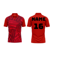 Red Polo Neck Half Sleeve T Shirt Nextprint G1186