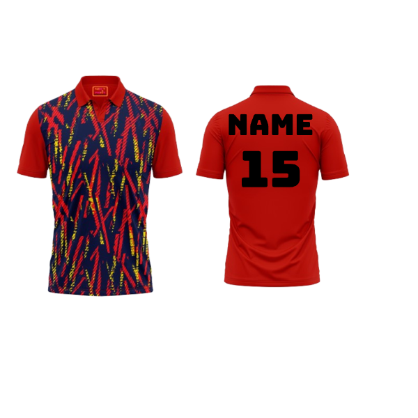 Red Polo Neck Half Sleeve T Shirt Nextprint G1182